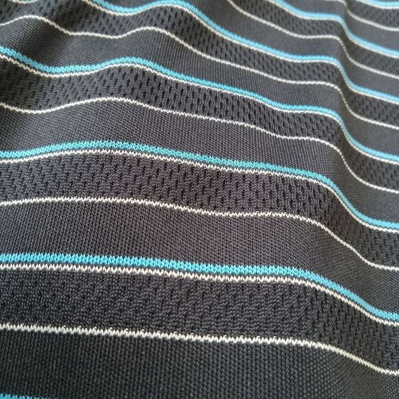 Grand Slam Black & Blue Striped Short Sleeve Moisture Wicking Golf Polo Men's XL - Picture 8 of 12